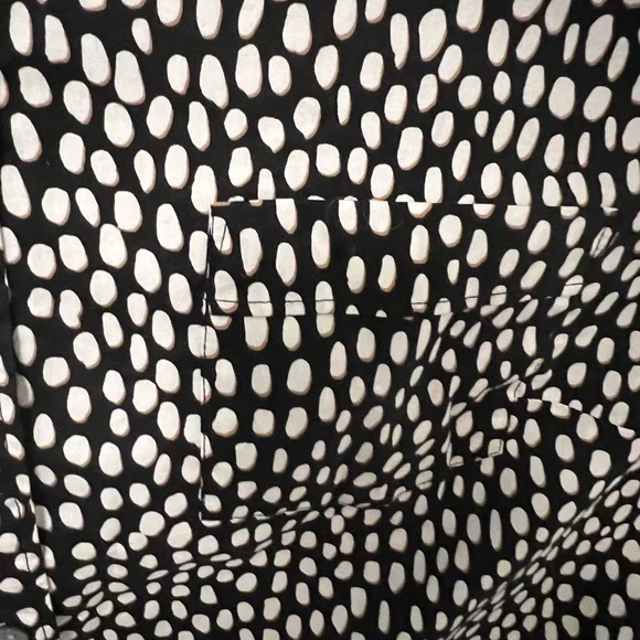 J Crew Black and White Polka Dot Cotton Button-Up Shirt XL - Picture 8 of 8